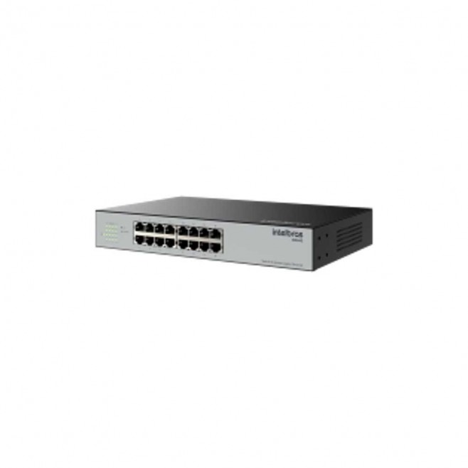 SWITCH DESKTOP S1016G - INTELBRAS: 16 PORTAS GIGABIT COM PRIORIZAÇÃO QOS - INSTRUFIBER