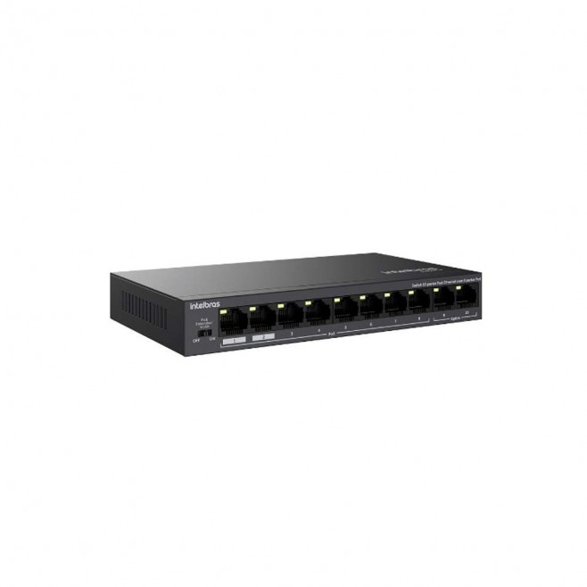 SWITCH DESKTOP 8 PORTAS FAST + 2 PORTAS UPLINK S1010F-P - INSTRUFIBER