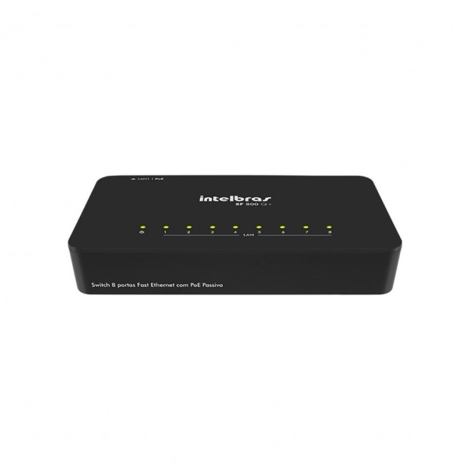 SWITCH 8 PORTAS FAST ETHERNET POE SF 800 Q+ - INSTRUFIBER