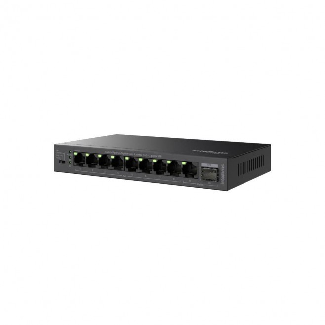 SWITCH 8 PORTAS GIGA POE + 2 PORTAS UPLINK S1010G-PA - INSTRUFIBER