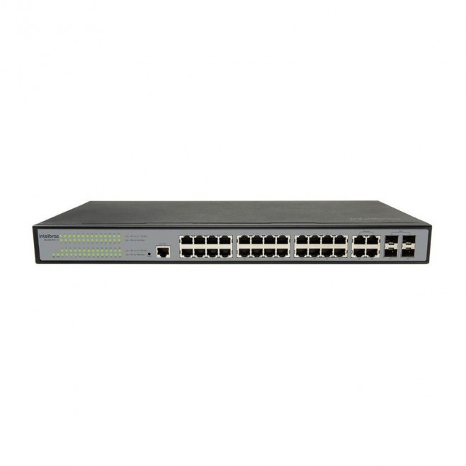 SWITCH GERENCIAVEL 24PG + 4PGBIC INTELBRAS SG 2404 MR L2 + - INSTRUFIBER