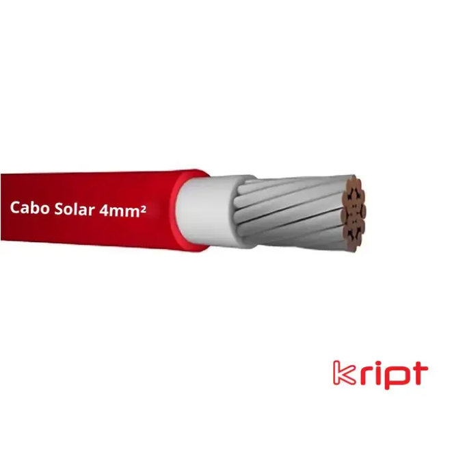 Cabo Solar 4mm² Vermelho Kript (Vendido no metro) - INSTRUFIBER