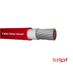 Cabo Solar 6mm² Vermelho Kript (Vendido no metro) - INSTRUFIBER