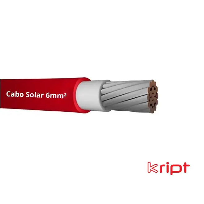 Cabo Solar 6mm² Vermelho Kript (Vendido no metro) - INSTRUFIBER