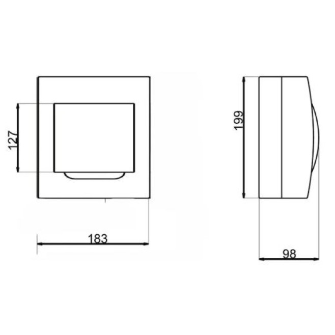 Quadro de Distribuição Sobrepor 8 DIN Lukma - INSTRUFIBER