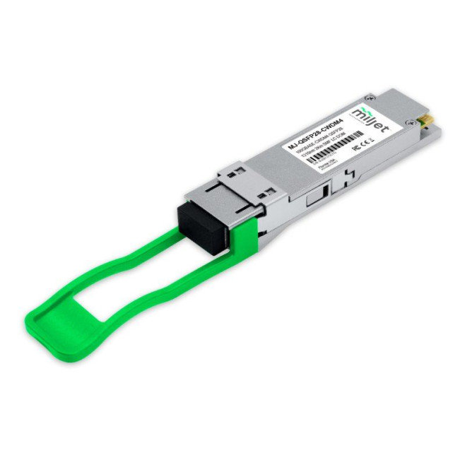 Transceptor Óptico Miljet 100GBASE-CWDM4 QSFP28, 1310nm 2km SMF LC DDM Duplex - INSTRUFIBER