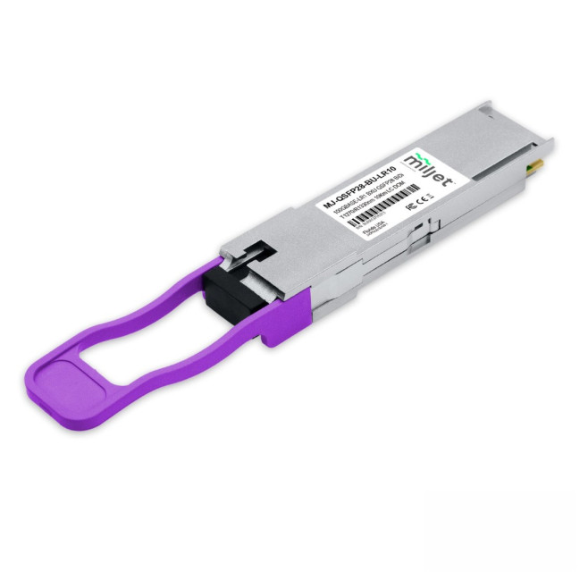 Transceptor Óptico Miljet 100GBASE-LR1 BXU QSFP28 BIDI, PAM4 Tx1270/Rx1330nm 10Km SMF DDM LC Simplex - INSTRUFIBER