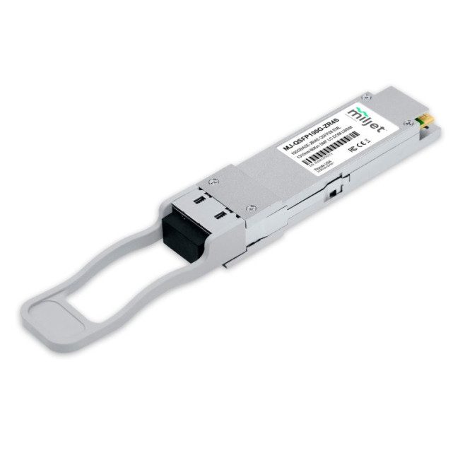 Transceptor Óptico Miljet 100GBASE-ZR4 QSFP28, 1310nm LWDM 60km SMF, EML+ADP, LC DDM Duplex - INSTRUFIBER