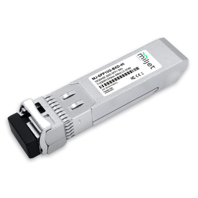Transceptor Óptico Miljet 10GBASE-BXD SFP+, BiDi Tx1330/Rx1270nm 40km LC DDM - INSTRUFIBER