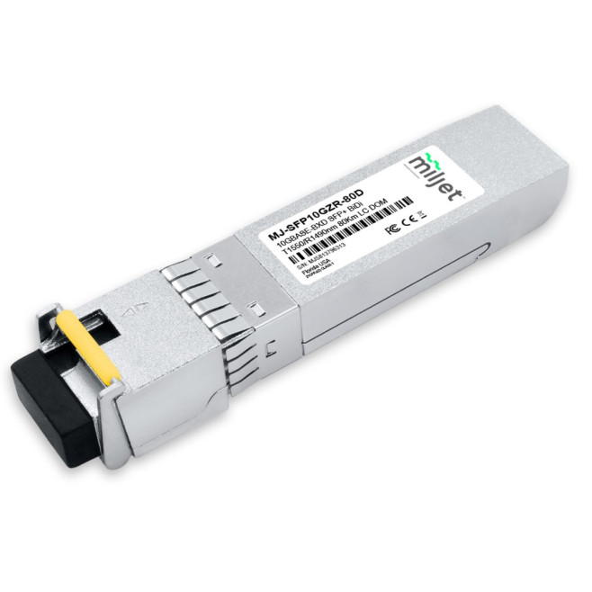 Transceptor Óptico Miljet 10GBASE-BXD SFP+ BiDi Tx1550/Rx1490nm 80km LC DDM - INSTRUFIBER