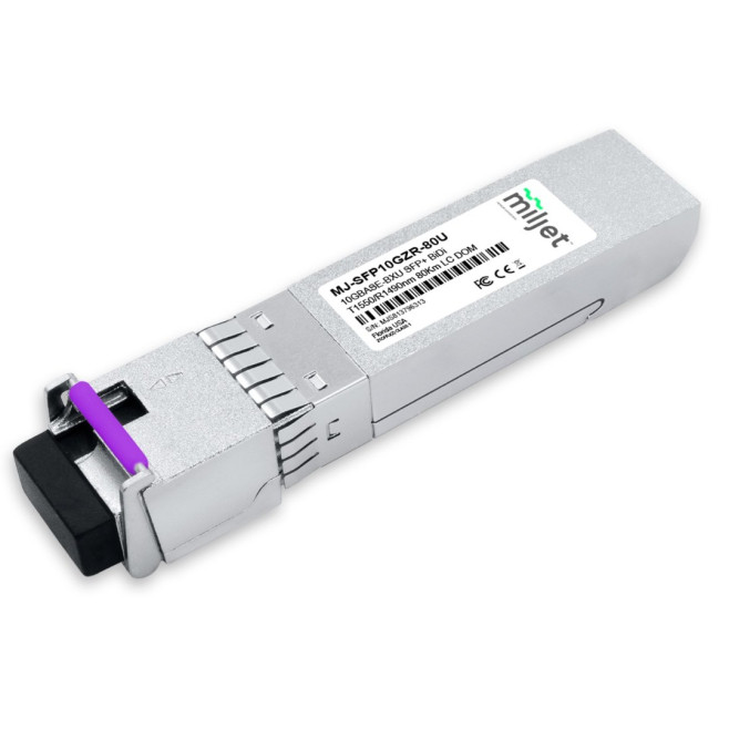 Transceptor Óptico Miljet 10GBASE-BXU SFP+ BiDi Tx1490/Rx1550nm 80km LC DDM - INSTRUFIBER