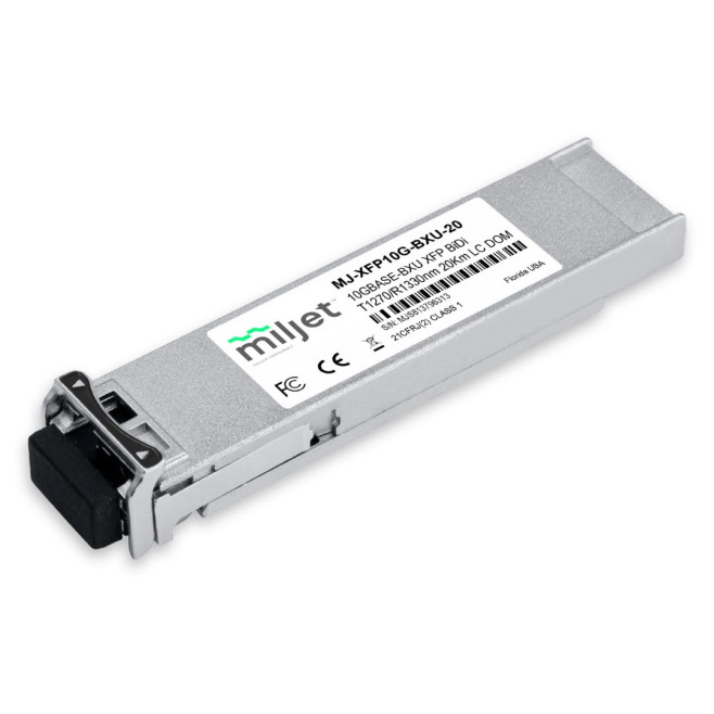 Transceptor Óptico Miljet 10GBASE-BXU XFP BiDi Tx1270/Rx1330nm 20km LC DDM - INSTRUFIBER