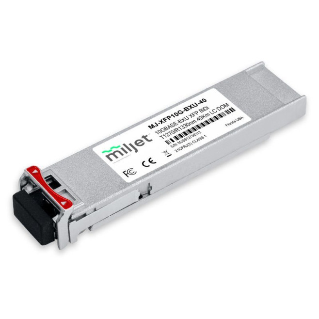 Transceptor Óptico Miljet 10GBASE-BXU XFP BiDi Tx1270/Rx1330nm 80km LC DDM - INSTRUFIBER