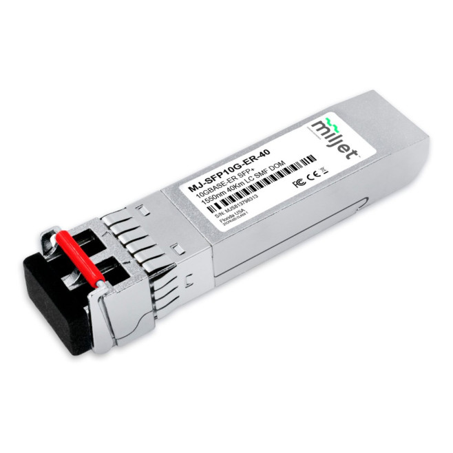Transceptor Óptico Miljet 10GBASE-ER SFP+ 1550nm 40km SMF LC DDM DUPLEX - INSTRUFIBER