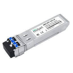 Transceptor Óptico Miljet 10GBASE-LR SFP+, 1310nm 10km SMF LC DDM DUPLEX, MBS Series - INSTRUFIBER