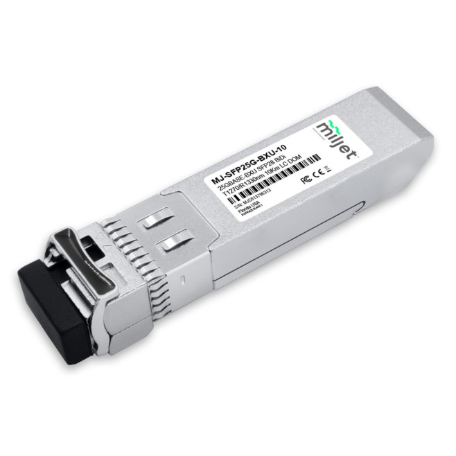 Transceptor Óptico Miljet 25GBASE-BXU SFP28 BiDi Tx1270/Rx1330nm 10km LC DDM - INSTRUFIBER