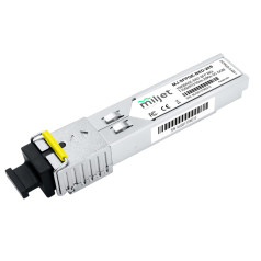 Transceptor Óptico Miljet SFP, 1000BASE-BXD BiDi Tx1550/Rx1310nm 20km SC SMF DOM - INSTRUFIBER