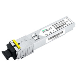 Transceptor Óptico Miljet SFP, 1000BASE-BXD BiDi Tx1550/Rx1310nm 20km SC SMF DOM - INSTRUFIBER