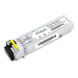 Transceptor Óptico Miljet SFP, 1000BASE-EZX BiDi, Tx1550/Rx1490nm, 160km LC SMF DOM - INSTRUFIBER