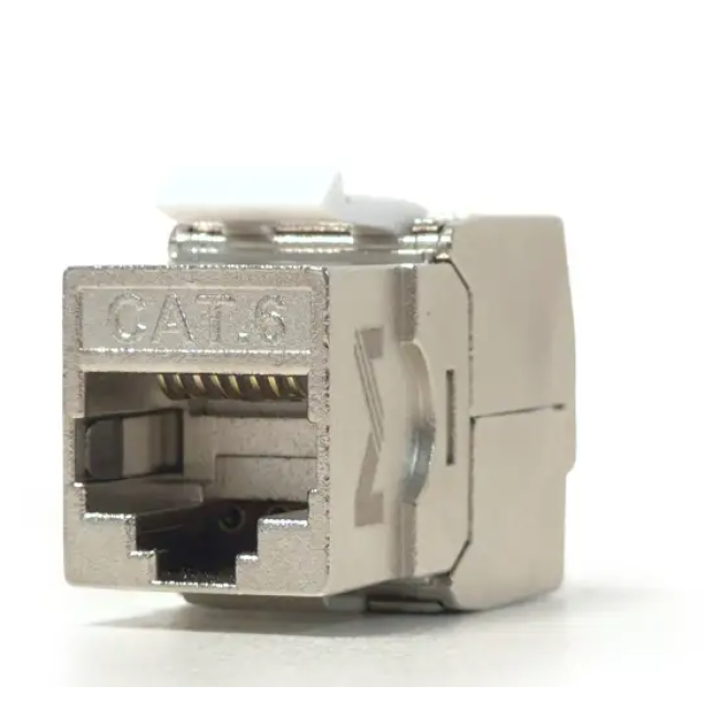 CONECTOR KEYSTONE BLINDADO CAT6 180° RJ45 - INSTRUFIBER