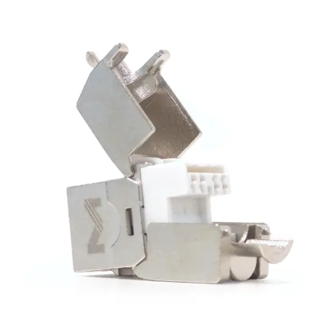 CONECTOR KEYSTONE BLINDADO CAT6 180° RJ45 - INSTRUFIBER