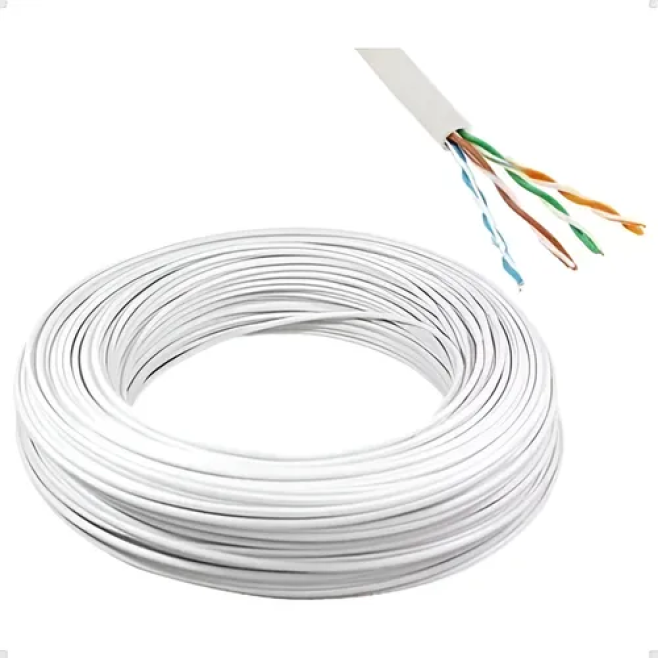 Cabo de Rede Cat.5e UTP 4PX24AWG Vermelho ou Branco (Caixa com 305 metros) - INSTRUFIBER