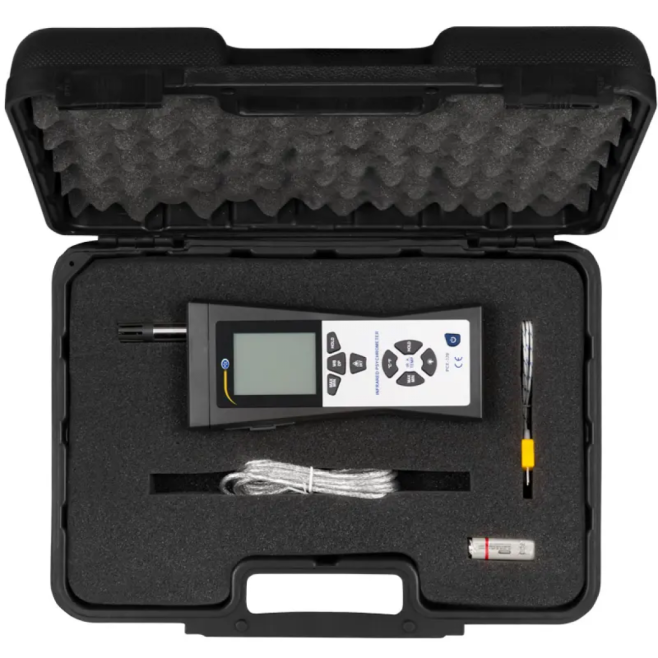 Termohigrômetro para determinar a umidade e temperatura ambiental - INSTRUFIBER