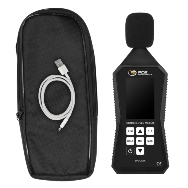 Sonômetro com registro de dados  / Memória para 32.000 valores PCE-325D - INSTRUFIBER