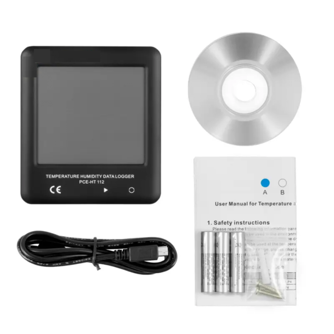 Data logger de temperatura e umidade Display LCD - INSTRUFIBER