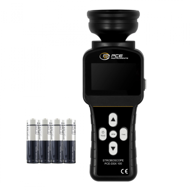 Tacômetro com ajuste grosso e ajuste fino / Fonte de luz de 36 LEDs / Memória para 10 valores / Desligamento automático - INSTRUFIBER