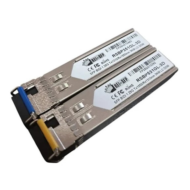 Transceiver  PAR DE SFP 1.25G BIDI MONOMODO TX/RX 1310/1550NM 3KM LC DDM - INSTRUFIBER