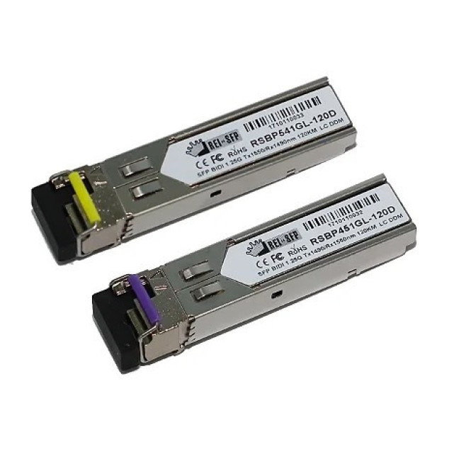 Transceiver PAR DE SFP 1.25G BIDI MONOMODO TX/RX 1490/1550NM 120KM LC DDM - INSTRUFIBER