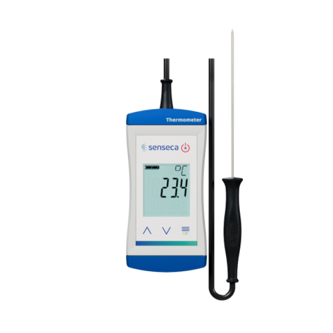 Termômetro Digital Portátil com Sonda de Inserção Ultrafina Senseca ECO 121-I1.5 - INSTRUFIBER