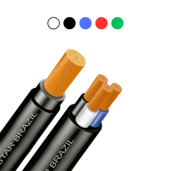 Cabo Flexível Atox 0,6/1kv 90°C 2,50mm² - INSTRUFIBER