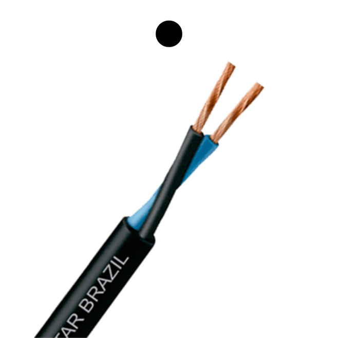Cabo PP 300/500V 0,50mm² 2 Vias (VENDA POR METRO) - INSTRUFIBER
