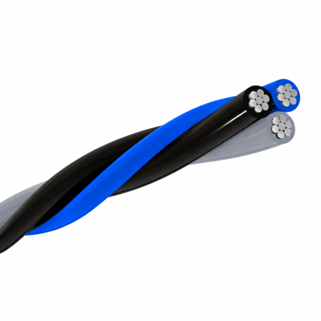 CABO DE ALUMINIO TRIPLEX 3x25mm² NEUTRO ISOLADO - INSTRUFIBER