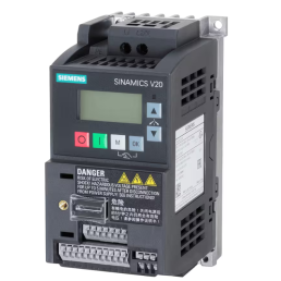 INVERSOR DE FREQUENCIA MONOFASICO SINAMICS V20 200-240V 0,55 KW 3,2 A 6SL3210-5BB15-5UV1 - INSTRUFIBER