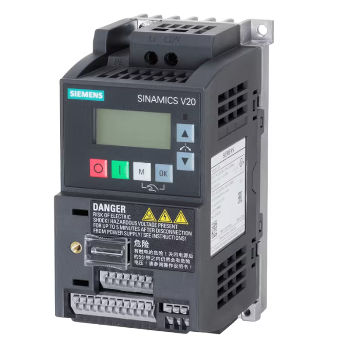INVERSOR DE FREQUENCIA MONOFASICO SINAMICS V20 200-240V 0,55 KW 3,2 A 6SL3210-5BB15-5UV1 - INSTRUFIBER