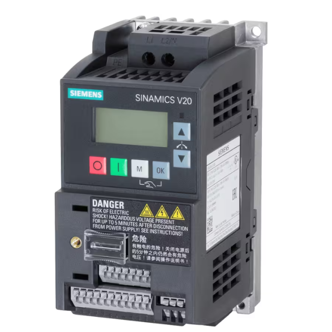 INVERSOR DE FREQUENCIA MONOFASICO SINAMICS V20 200-240V 0,75 KW 4,2 A 6SL3210-5BB17-5UV1 - INSTRUFIBER