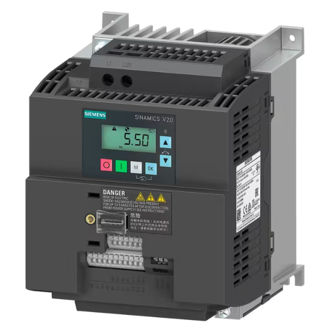 INVERSOR DE FREQUENCIA MONOFASICO SINAMICS V20 200-240V 2,2 KW 11 A RFI 6SL3210-5BB22-2BV1 - INSTRUFIBER