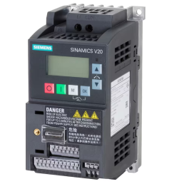 INVERSOR DE FREQUENCIA MONOFASICO SINAMICS V20 200-240V 0,25 KW 1,7 A 6SL3210-5BB12-5UV1 - INSTRUFIBER
