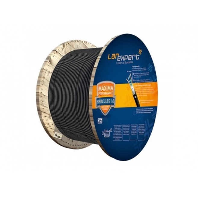 CABO FTP CAT5E LAN EXPERT HERCULES PRETO - INSTRUFIBER