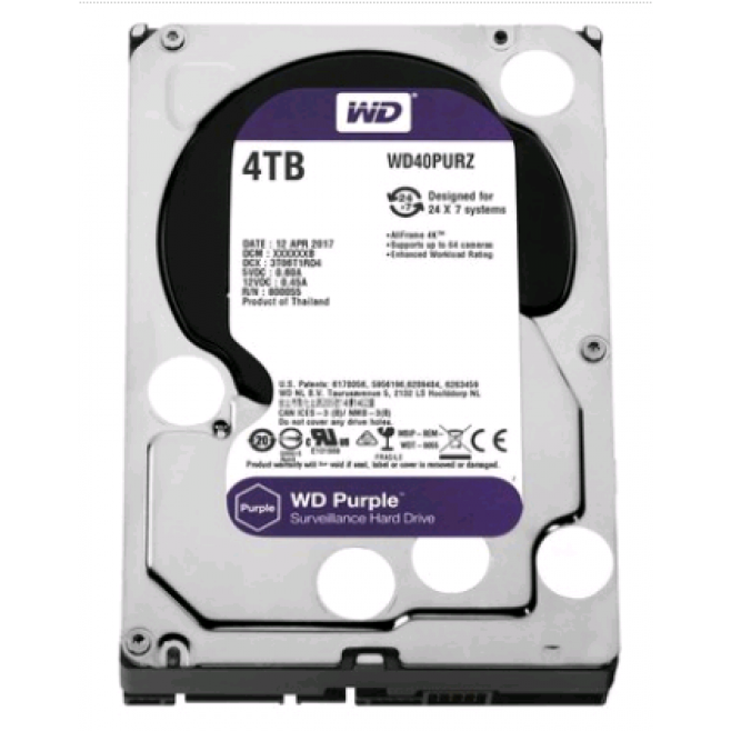 HARD DISK HD 4TB WD40PURX PARA CFTV - INSTRUFIBER