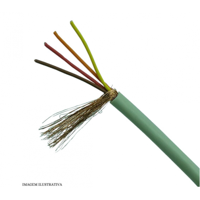 Cabo Manga 4x26AWG Blindado em Malha BT Bege - INSTRUFIBER