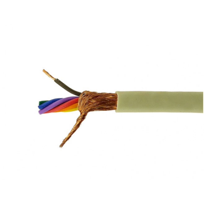 Cabo Manga 8x22AWG Blindado em Malha BT Bege - INSTRUFIBER