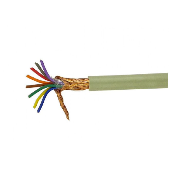 Cabo Manga 8x26 AWG Blindado em Malha BT Bege - INSTRUFIBER