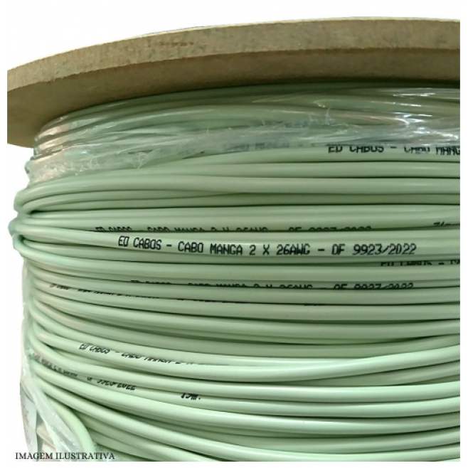 Cabo Manga 2x26 AWG Sem Blindagem SB Bege - INSTRUFIBER