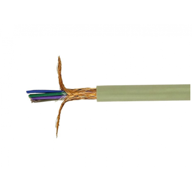 Cabo Manga 8x26 AWG Blindado em Malha BT Bege - INSTRUFIBER