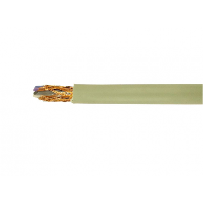 Cabo Manga 10x22 AWG Blindado em Malha BT Bege - INSTRUFIBER