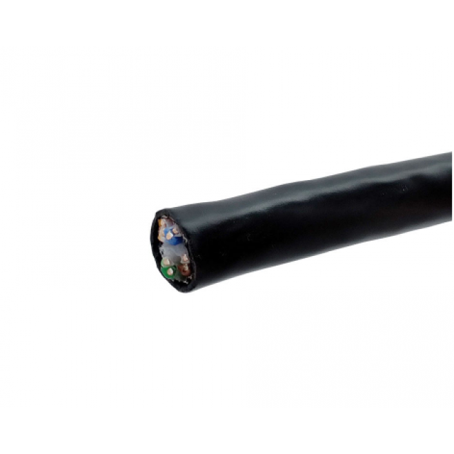 Cabo de Rede CAT6 STP Blindado Gigabit Preto (PURO COBRE) - INSTRUFIBER